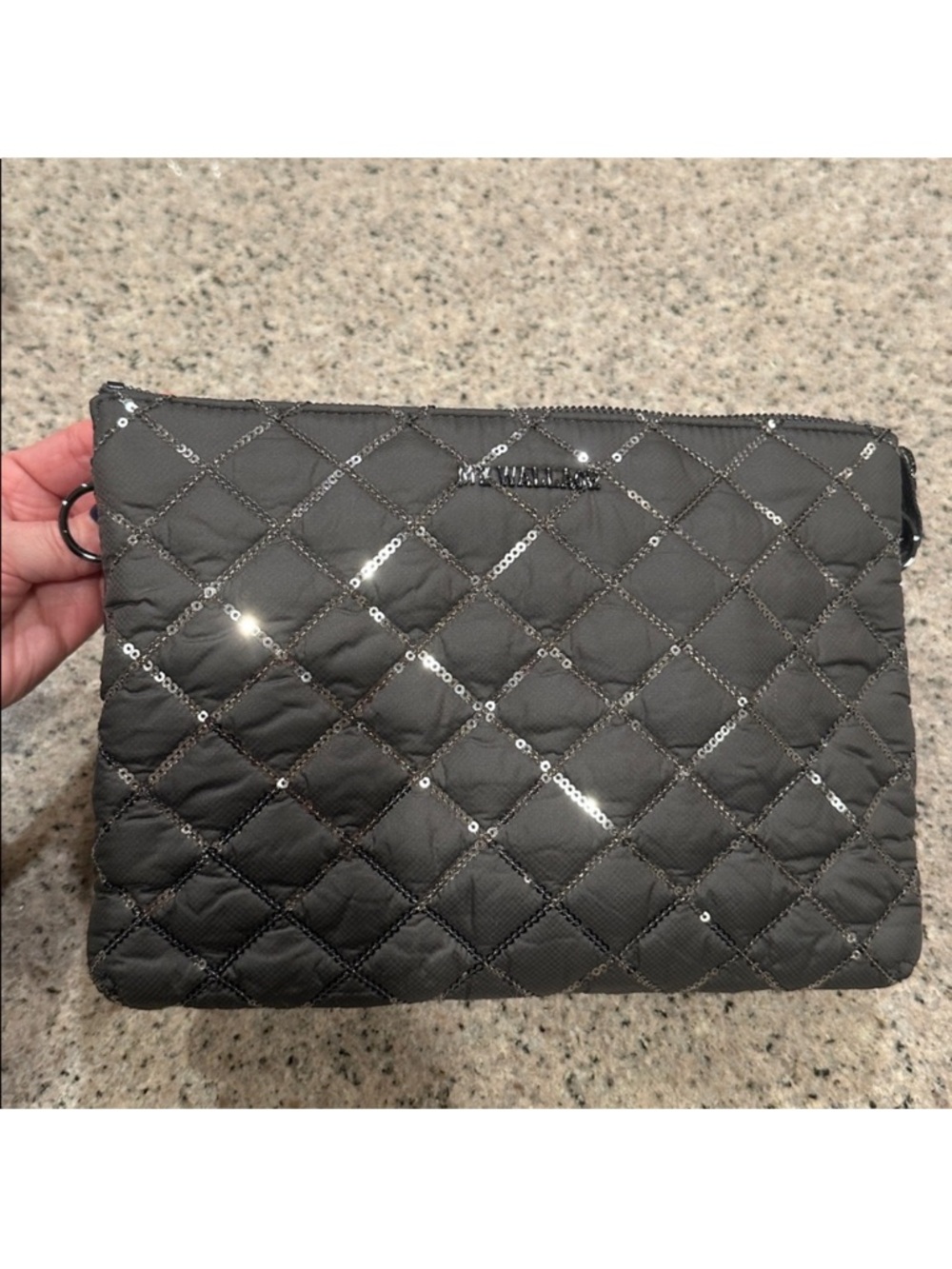 MZ Wallace Metallic Quilted Purse